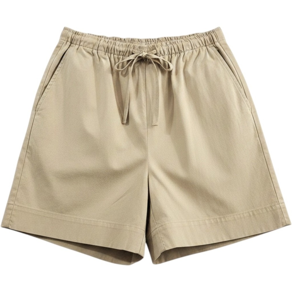 Rosso35 Shorts Womens 4 Camel Cotton Stretch Elastic Waist Made in Italy New NWT